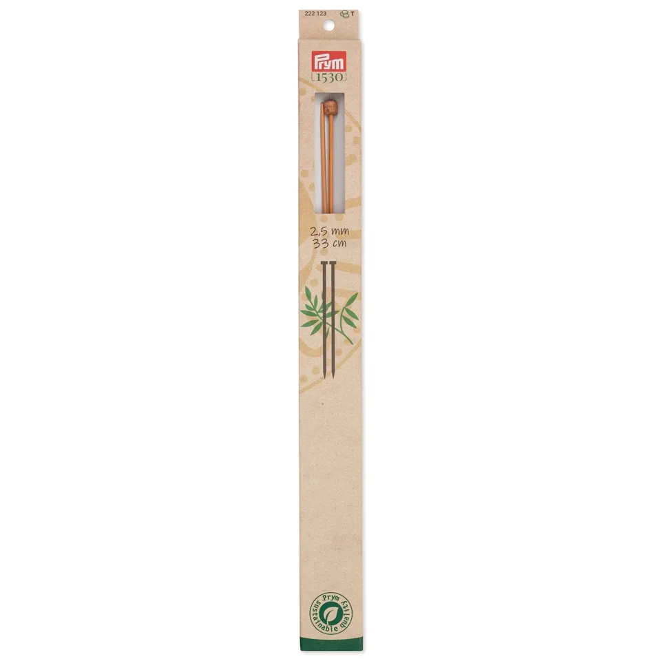 prym-1530-ferri-da-maglia-in-bamb-a-punta-singola-33-cm-2-5-mm-2-pezzi image 1
