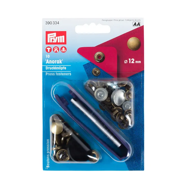 prym-bottoni-automatici-anorak-12-mm-ottone-antico-non-da-cucire image 1