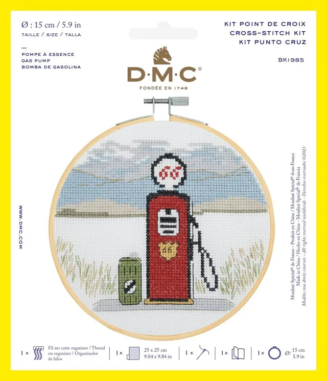 dmc-il-sogno-americano-pompa-di-benzina-kit-punto-croce image 1