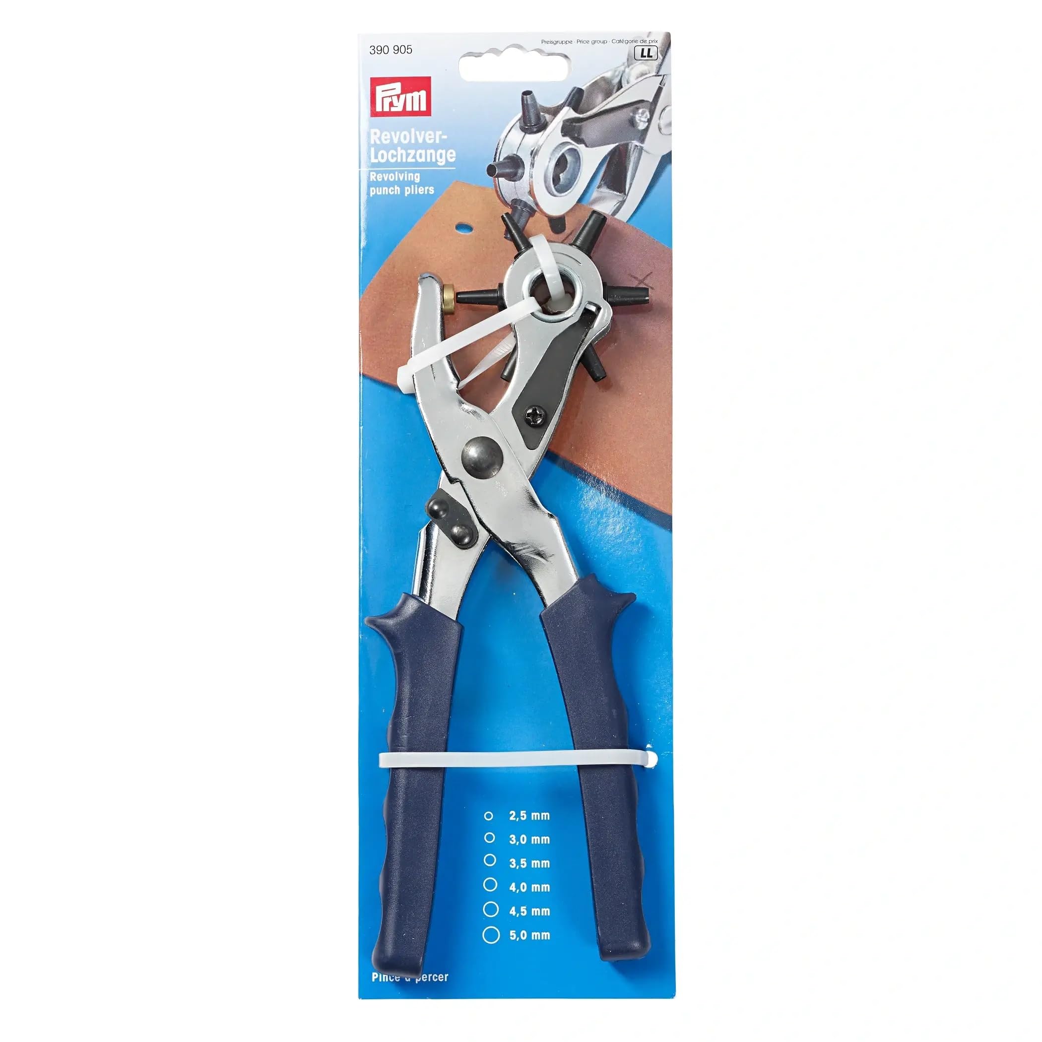 prym-pinza-rotante-per-forare-pelle-e-tessuto-6-misure-2-5-5-mm image 1