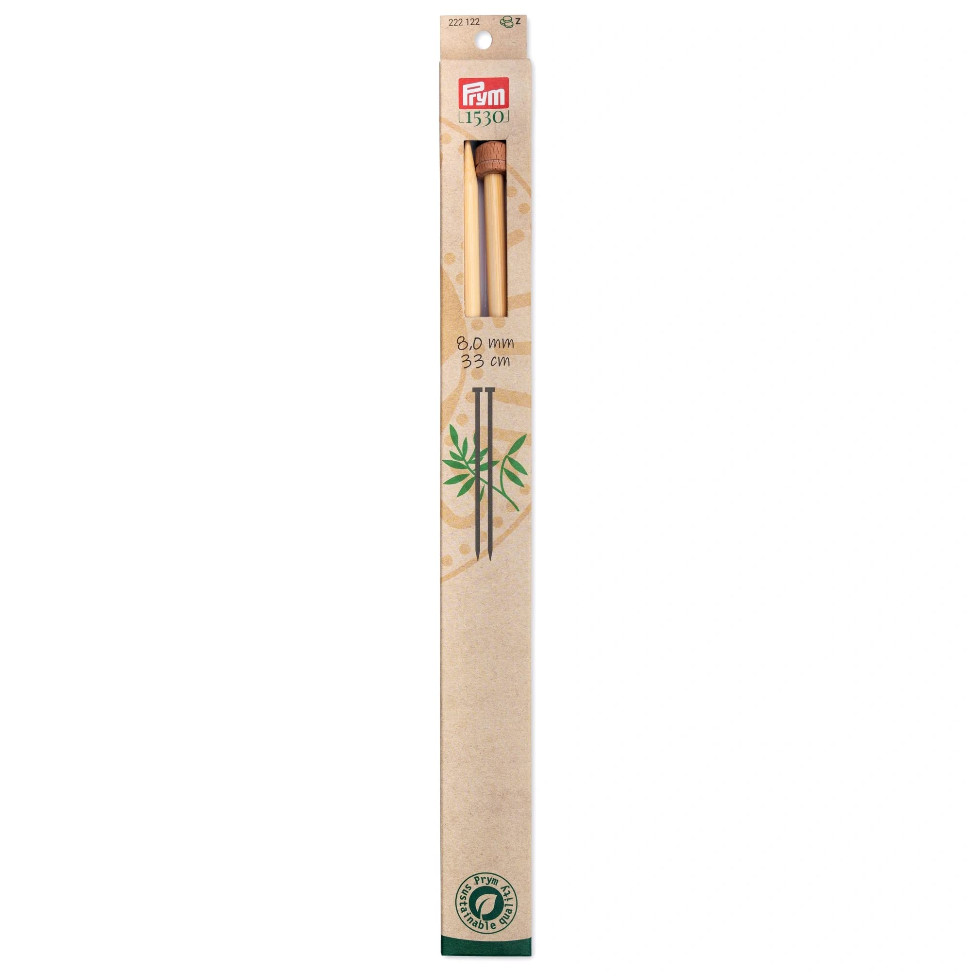 prym-1530-ferri-da-maglia-in-bamb-a-punta-singola-33-cm-8-00-mm-colore-naturale image 1