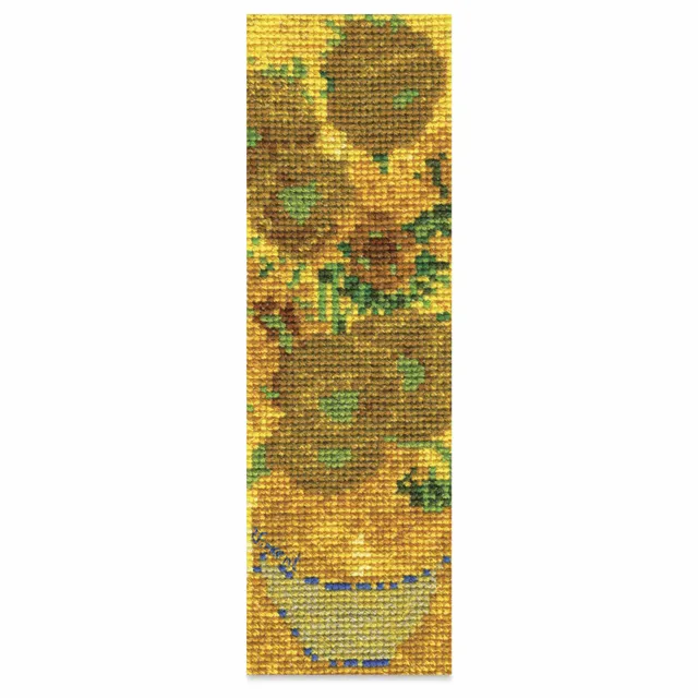 dmc-the-masters-collection-girasoli-di-van-gogh-kit-segnalibro-punto-croce-avanz image 1
