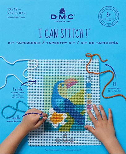 dmc-gift-of-stitch-kit-canovaccio-mika-il-lama-mezzo-punto-croce-13x18-cm image 4