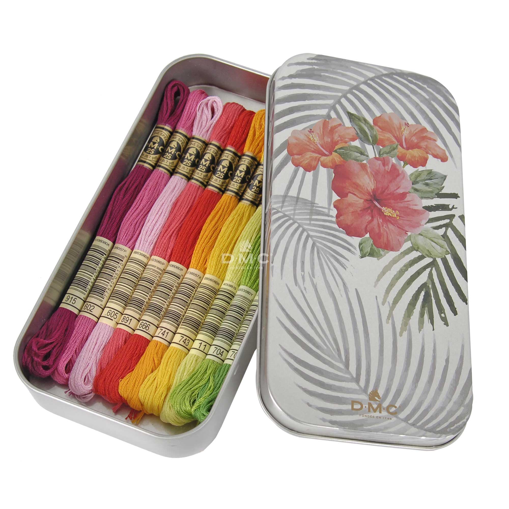 dmc-scatola-metallo-floral-box-edizione-limitata-con-10-matassine-moulin-sp-cial image 3