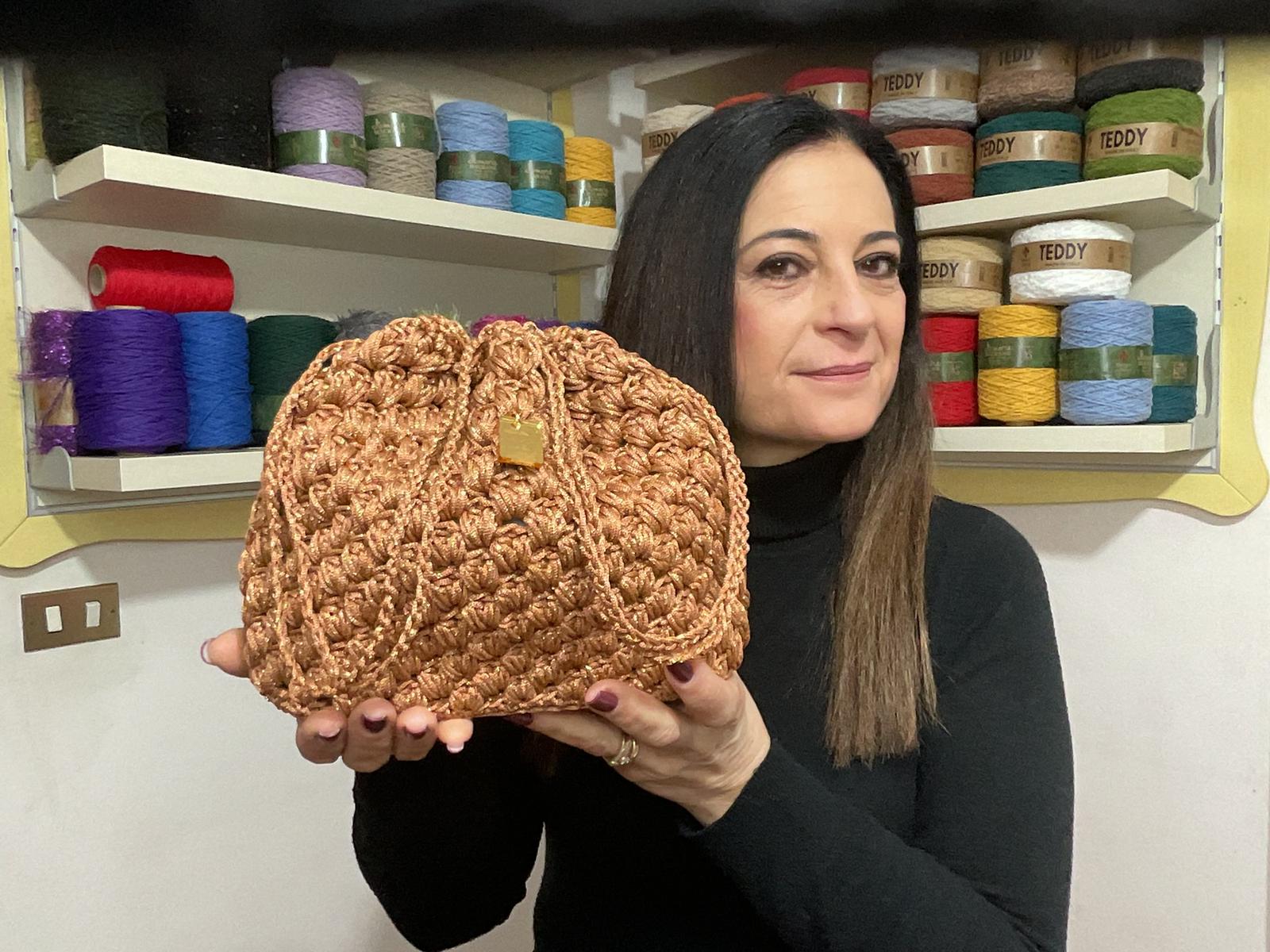 borgo-de-pazzi-kit-borsa-pouch-bag-inda-lux-tiziana-volpe-crochet-glitter image 2