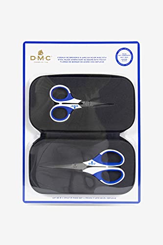dmc-set-da-2-forbici-da-ricamo-11-cm-15-cm-con-pochette-zip image 5