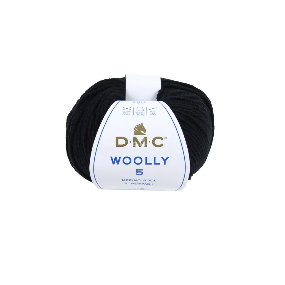 dmc-merino-essentiel-lana-merino-100-nero-50-g-80-m image 1