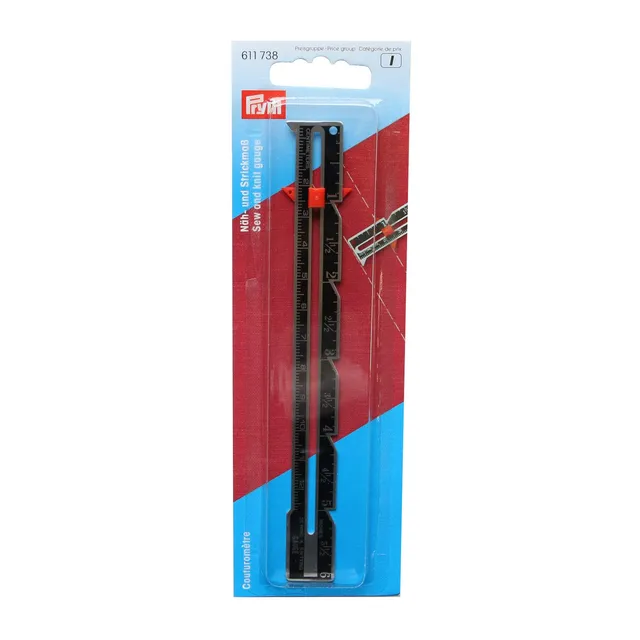 prym-righello-per-cucire-e-maglia-in-metallo-12-5-cm-multicolore image 1