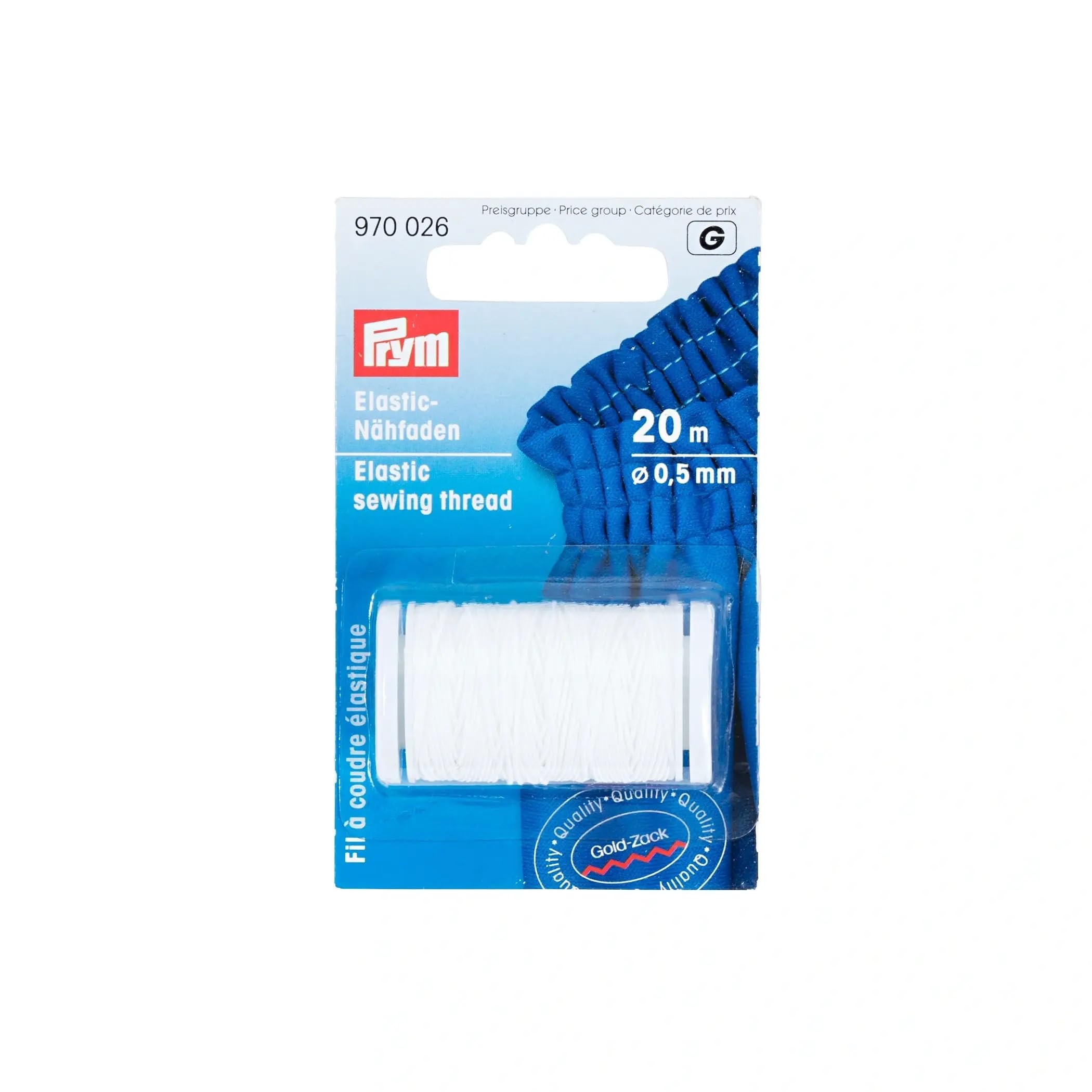 prym-filo-elastico-per-cucito-bianco-20-m-x-0-5-mm image 1