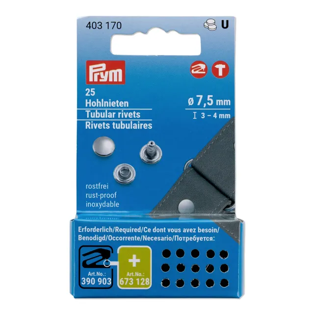 prym-403170-rivetti-cavi-7-5-mm-ottone-argentato-25-pezzi image 1