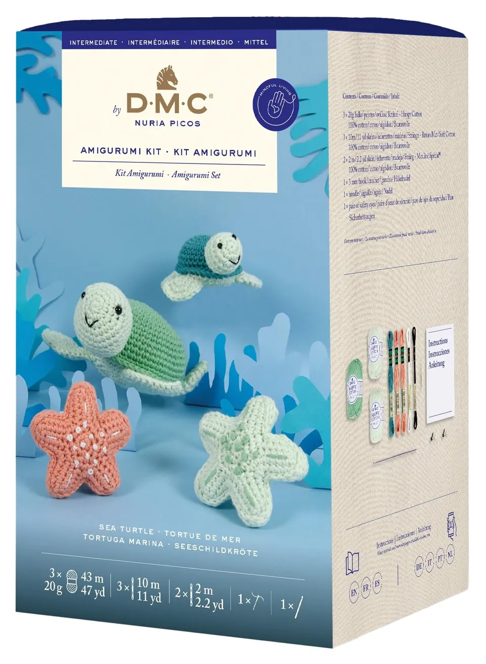 dmc-tartaruga-marina-kit-amigurumi-intermedio image 1
