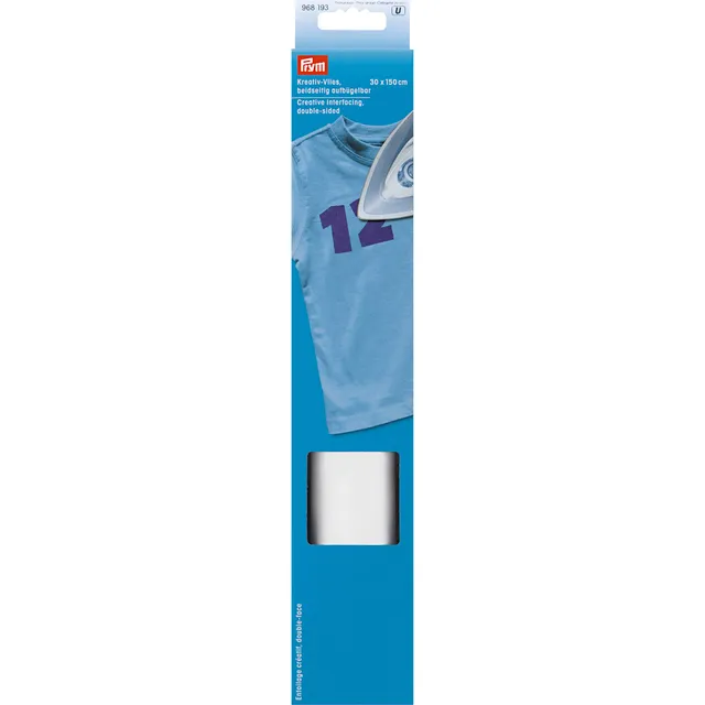 prym-fliselina-creativa-biface-termoadesiva-150x30-cm-bianca-3-pezzi image 1