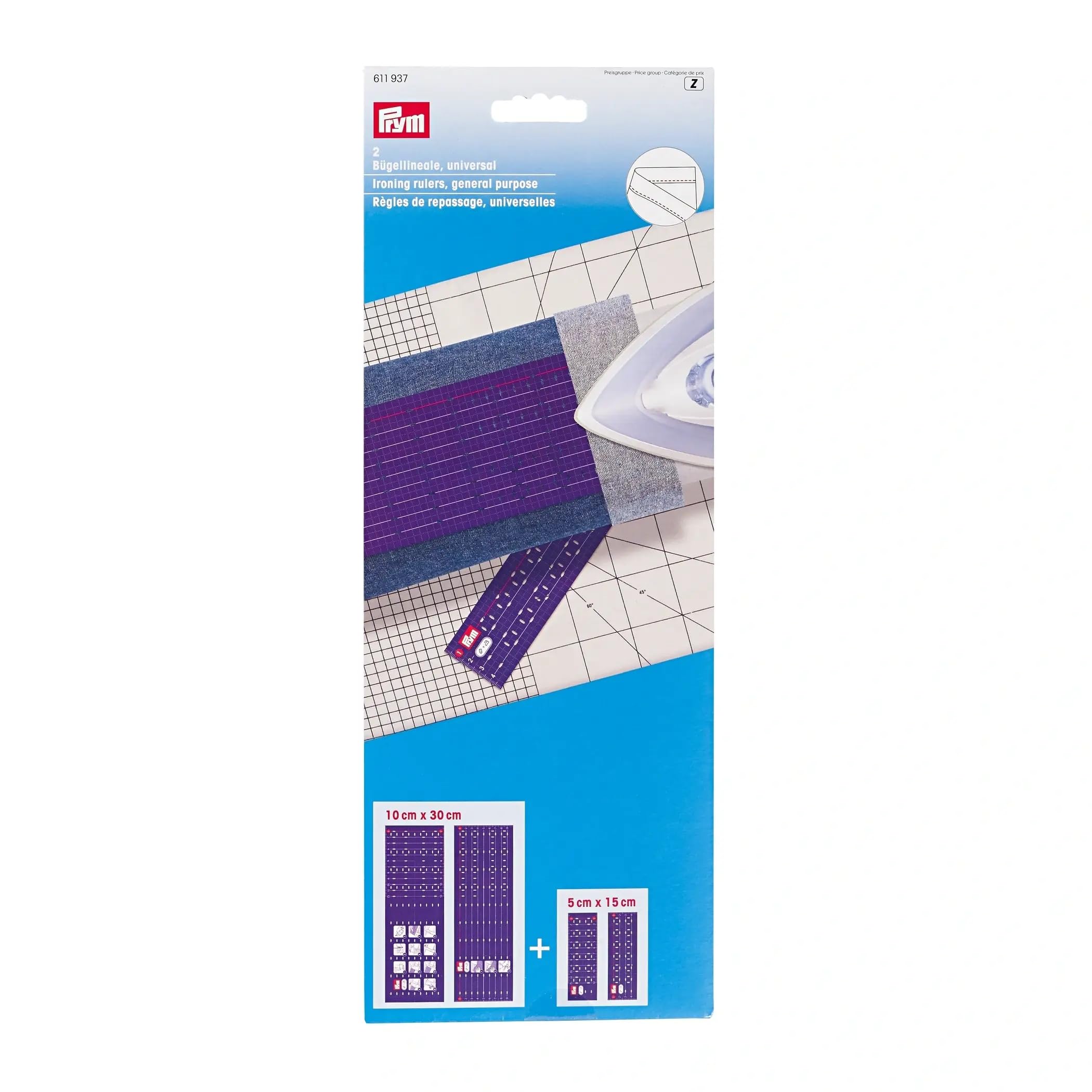 prym-righello-universale-da-stiro-2-pezzi-viola-resistente-al-calore image 1